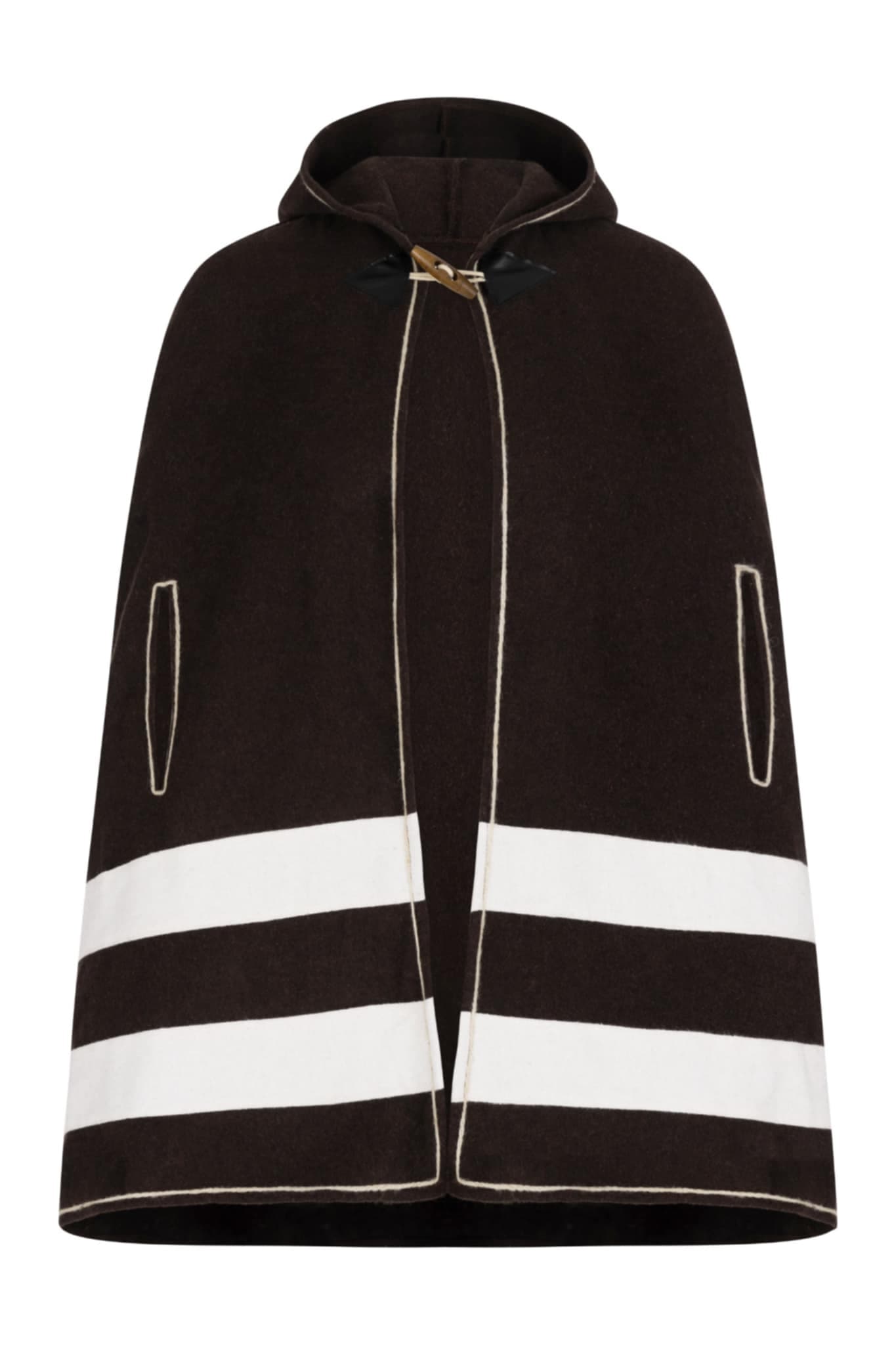 Тъмен детски ямурлук с бели ивици