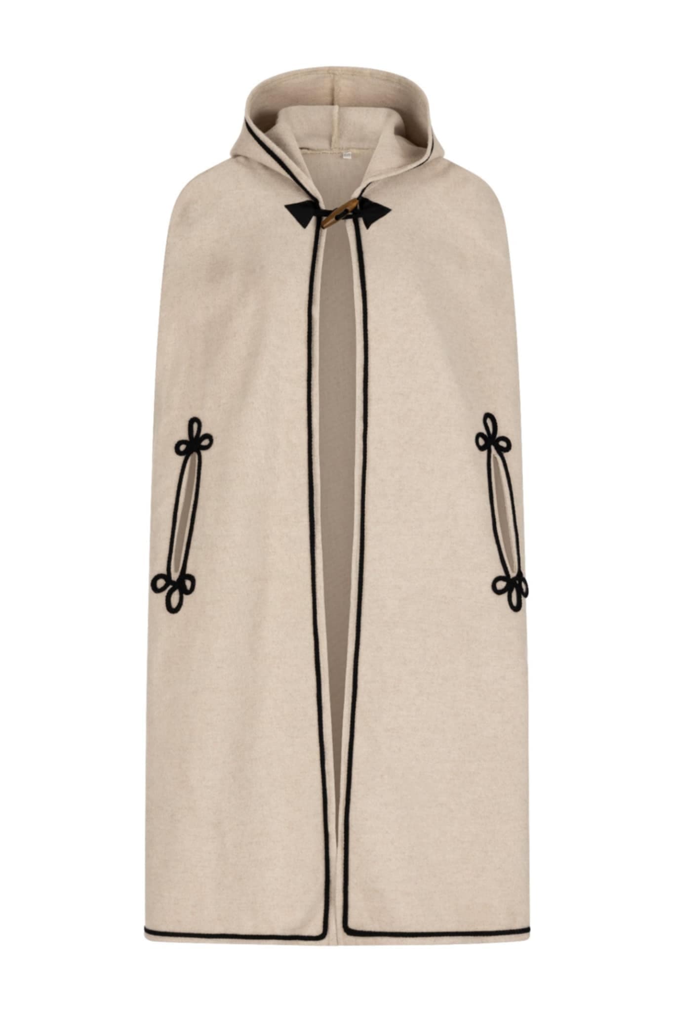 Бежов мъжки ямурлук с черни орнаменти